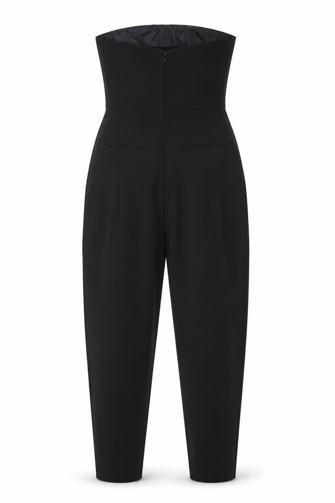 Topshop Women's Black Sleeveless Jumpsuit, Size 8