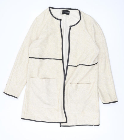 Stradivarius Women’s Beige Open Mid-Length Jacket M