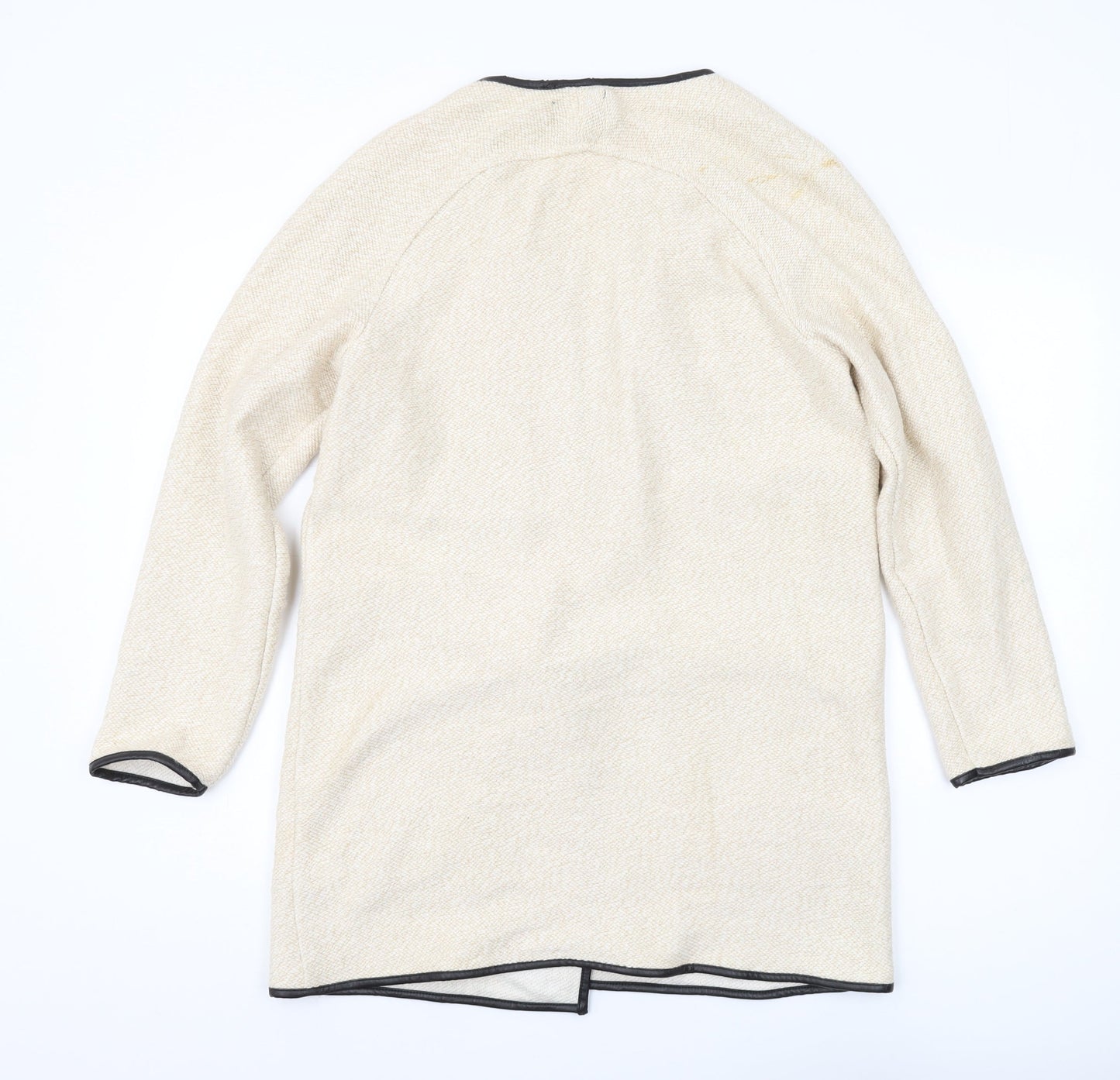 Stradivarius Women’s Beige Open Mid-Length Jacket M