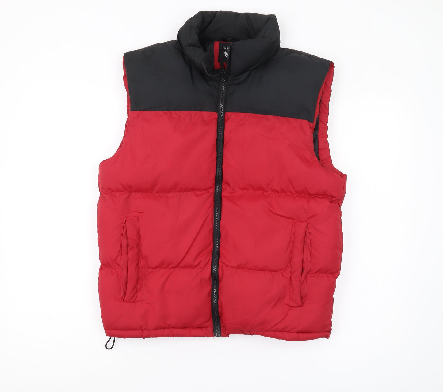 Brave Soul Men's Red Puffer Waistcoat S