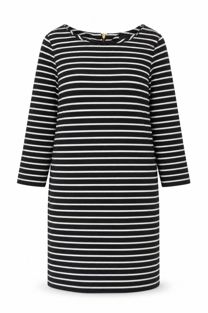 VILA Women's Black Striped Sheath Dress S