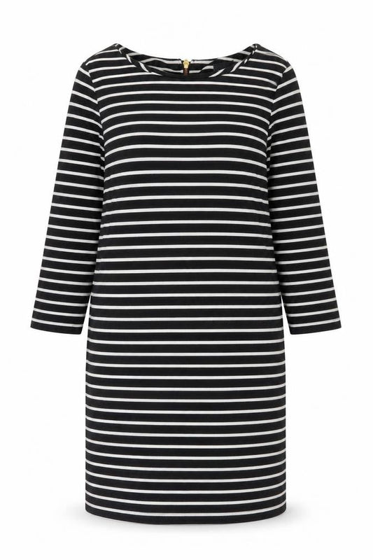 VILA Women's Black Striped Sheath Dress S