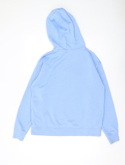 Preloved Disney Women's Blue Pullover Hoodie Size 10/12 - Back
