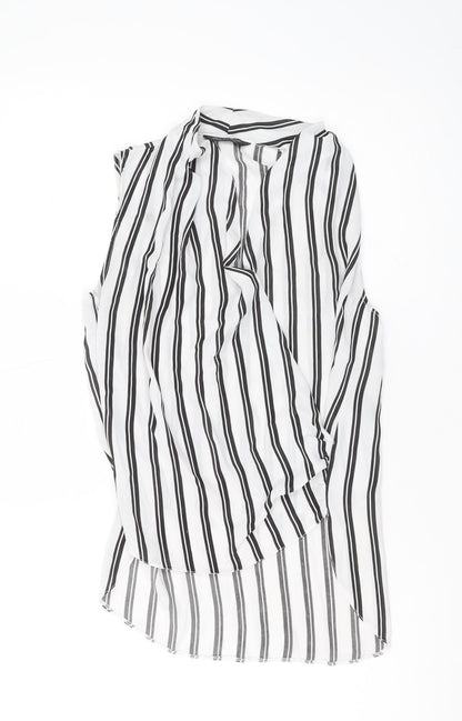 Additional front view of Miss Selfridge Women's Striped Sleeveless Blouse, size 8