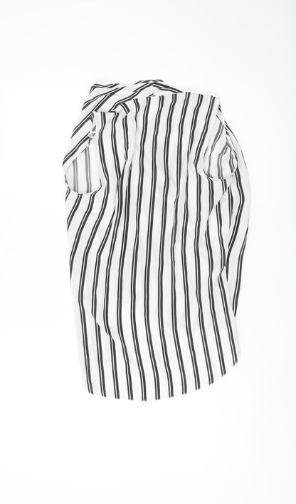 Back view of Miss Selfridge Women's Striped Sleeveless Blouse, size 8