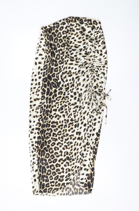 River Island Women's Leopard Print Midi Skirt