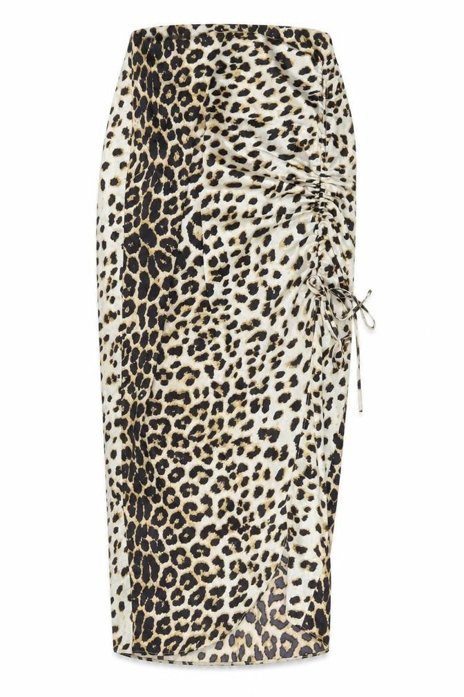 River Island Women's Leopard Print Midi Skirt