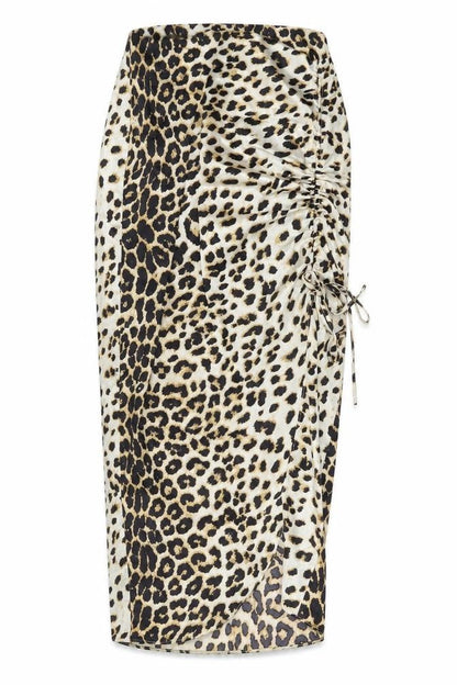 River Island Women's Leopard Print Midi Skirt