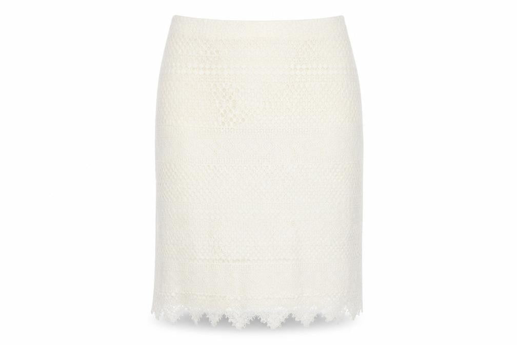 Marks and Spencer Ivory Lace Pencil Skirt, Size 18