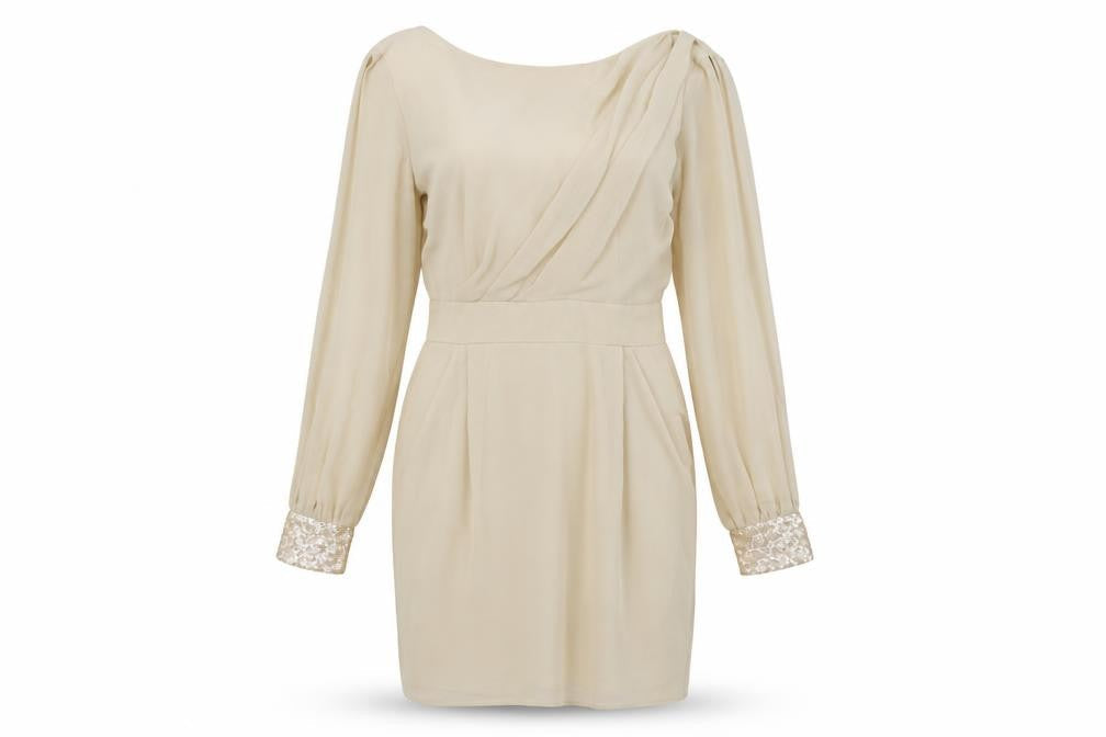 River Island Women's Beige Sheath Dress, Size 10