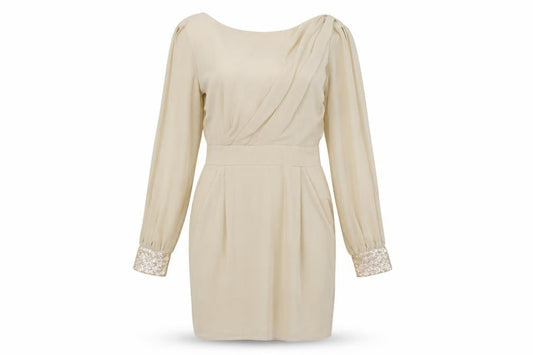 River Island Women's Beige Sheath Dress, Size 10