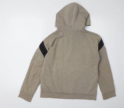 Back view of Nike girls’ beige pullover hoodie l - casual & comfortable