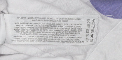 Brand and care label for Disney girls’ white t-shirt 12-13y mickey & minnie graphic