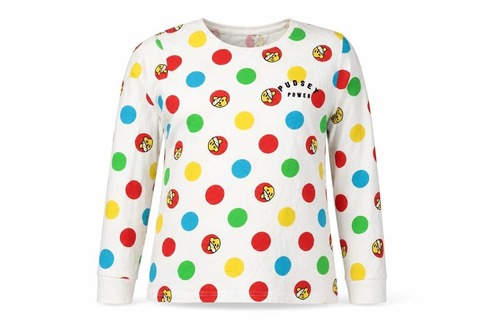 George Teens Multicoloured Pudsey Polka Dot T-Shirt Size 12