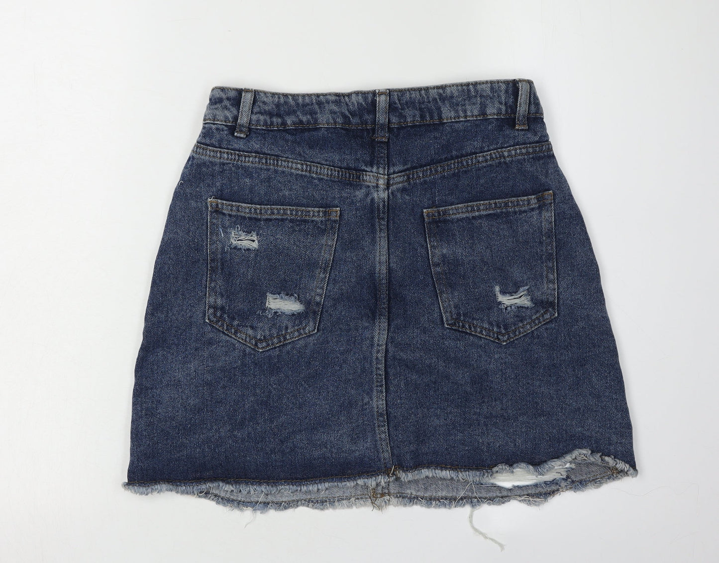 PrettyLittleThing Women's Blue Denim Mini Skirt, Size 8