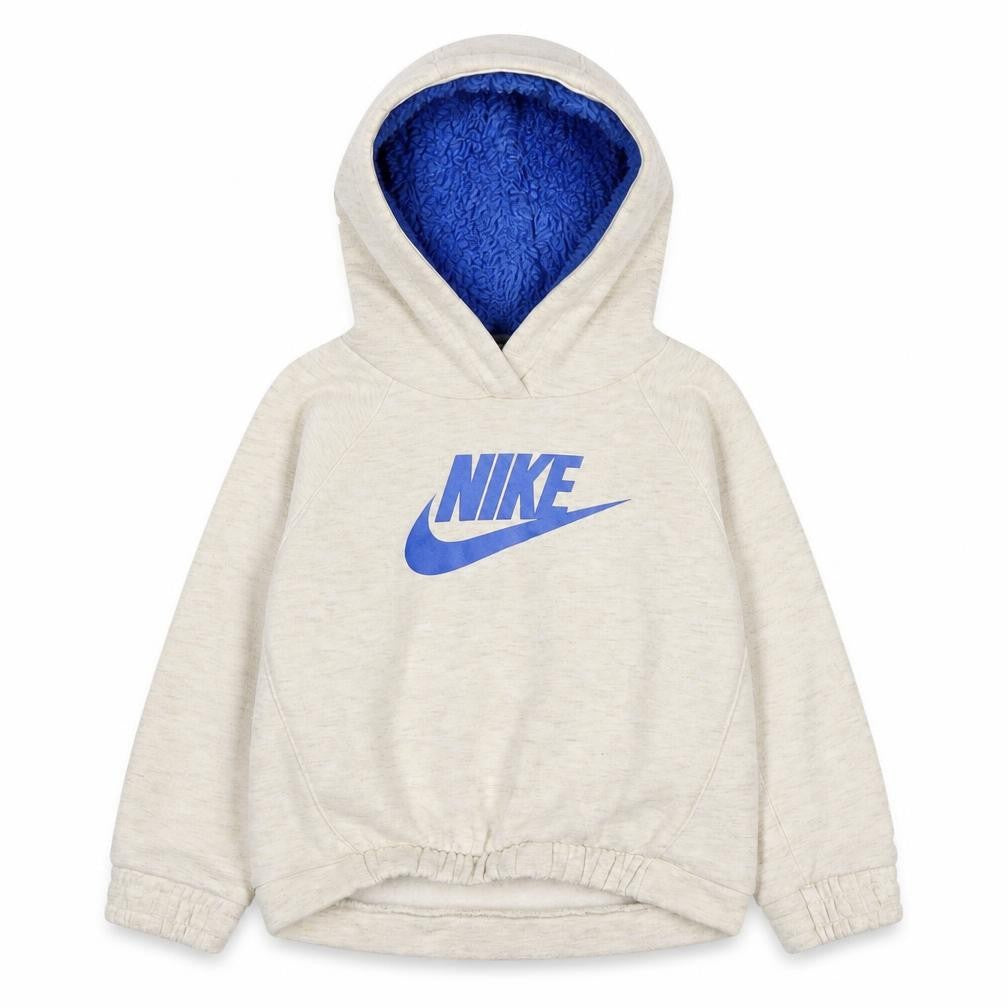 Nike Boys Beige Hoodie Pullover Fleece Lined Size 2 Years