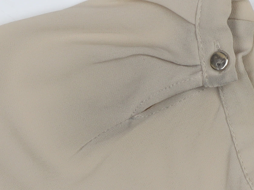 Wallis Women Beige Chiffon Blouse Size S
