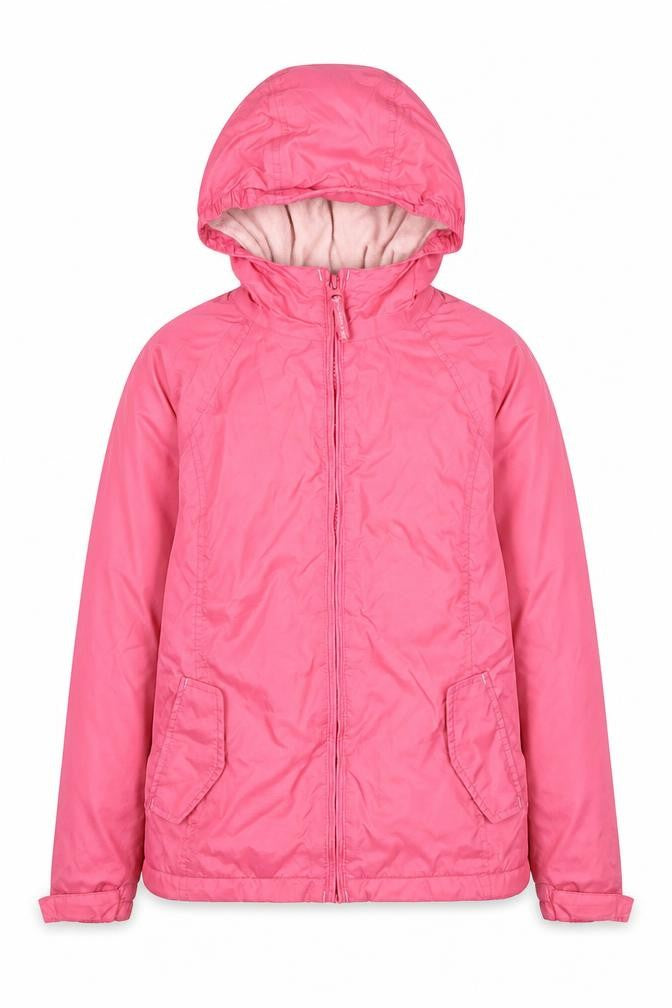 Lands' End Girls Pink Nylon Hooded Jacket 7-8 Years