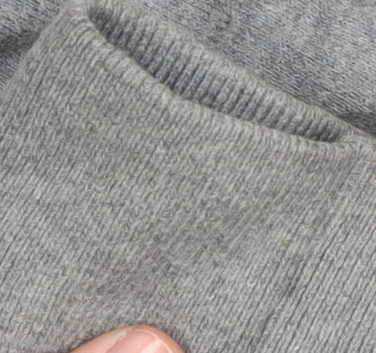 Gap Men's Grey V-Neck Cotton Pullover Jumper M