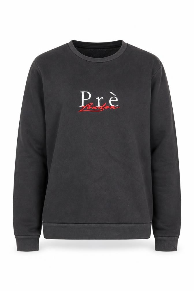 Prè London Black Men’s M Pullover Sweatshirt - Logo Accent