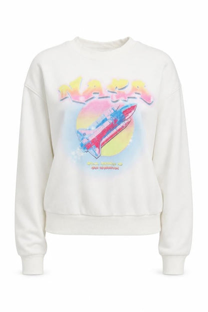 H&M Women's White NASA Graphic Sweatshirt - Size S