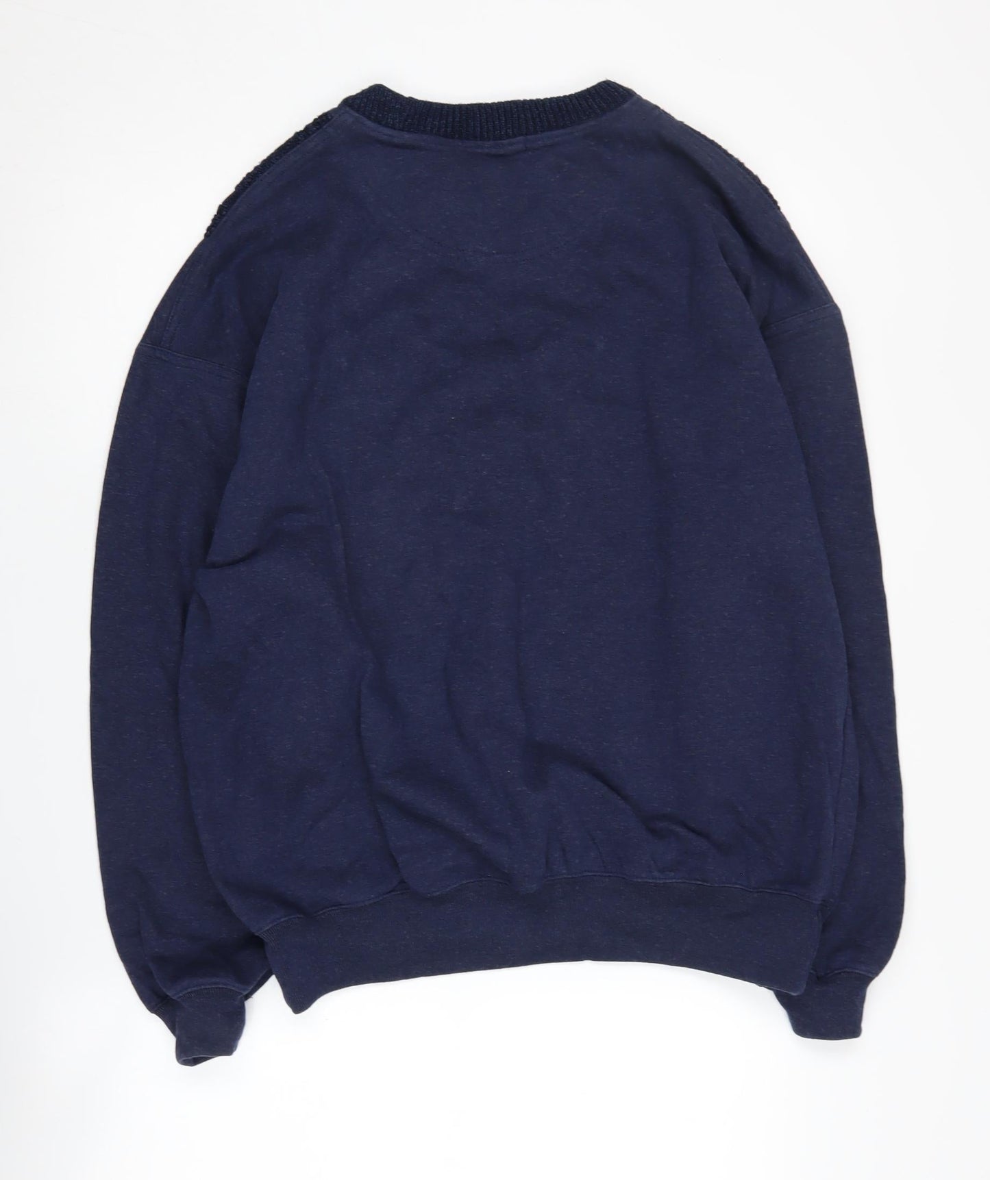 Marks and Spencer Men's Blue Knit Pullover Sweatshirt M