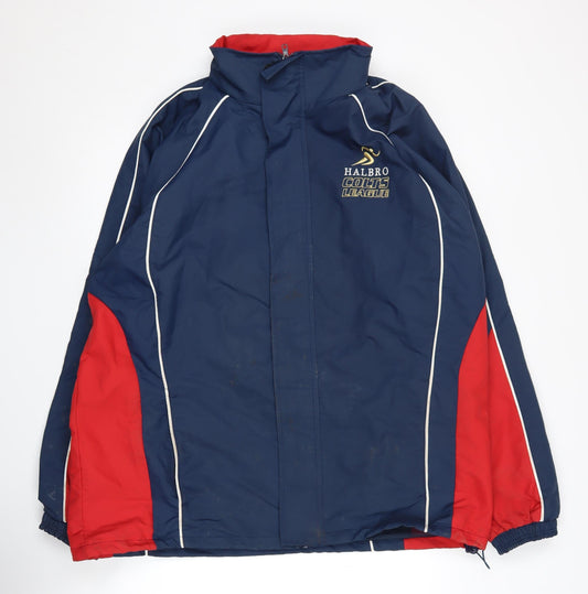 Halbro Men's Blue XL Polyester Windbreaker Jacket