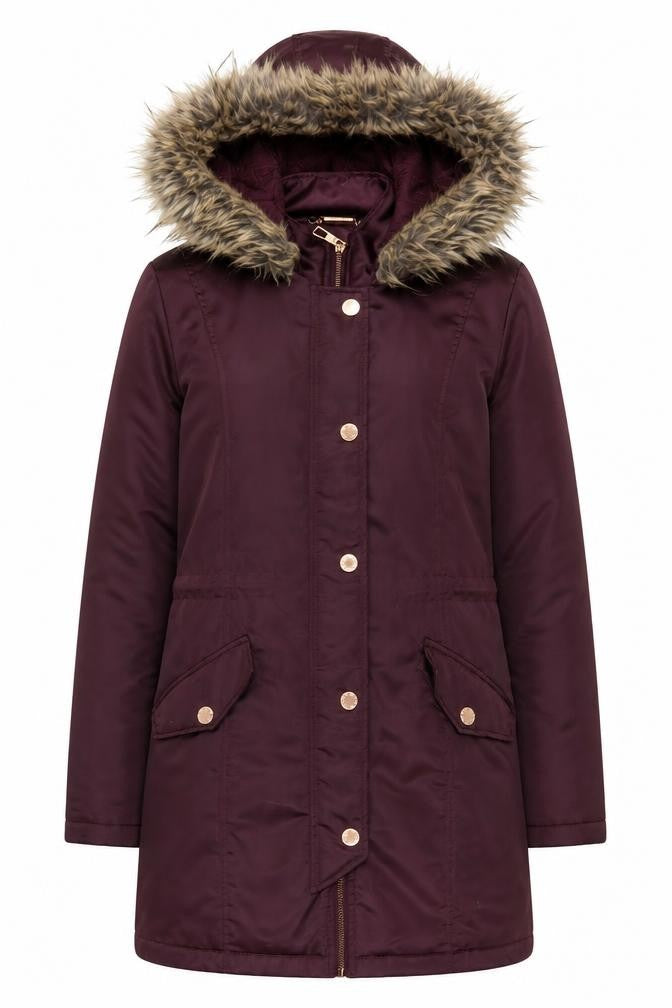 Lipsy Women's Purple Parka Coat Size 8