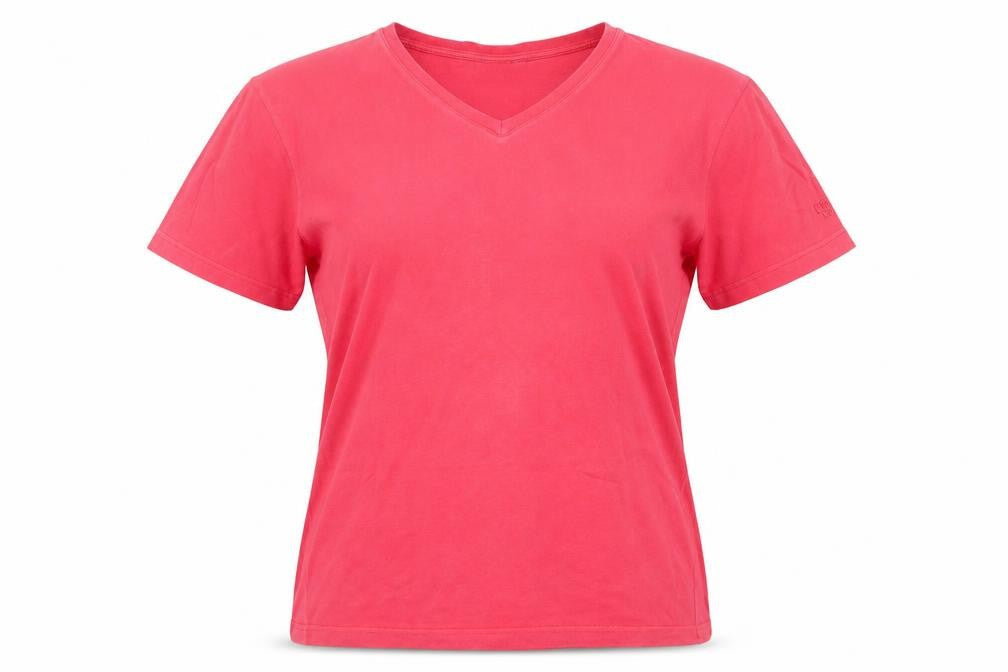 Cotton Traders Red V-Neck Unisex T-Shirt M