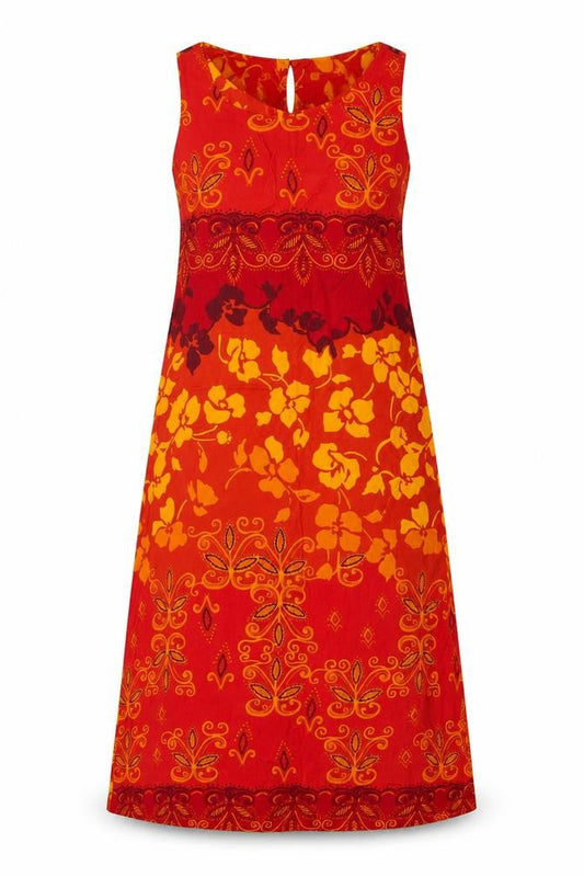 Berketex Women's Red Floral Midi Shift Dress, Size 12