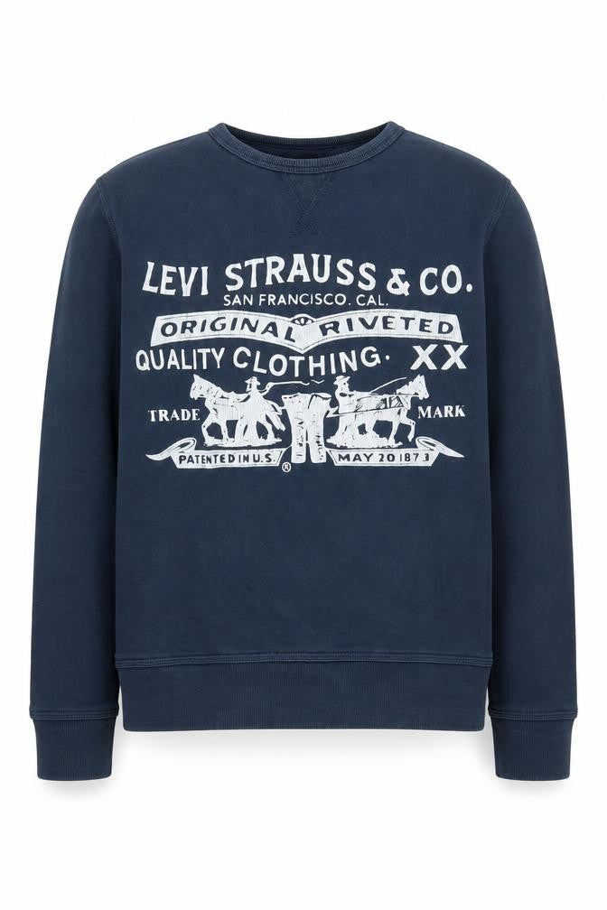 Levi's Boys Blue Cotton Sweatshirt 14 Years Graphic Pullover