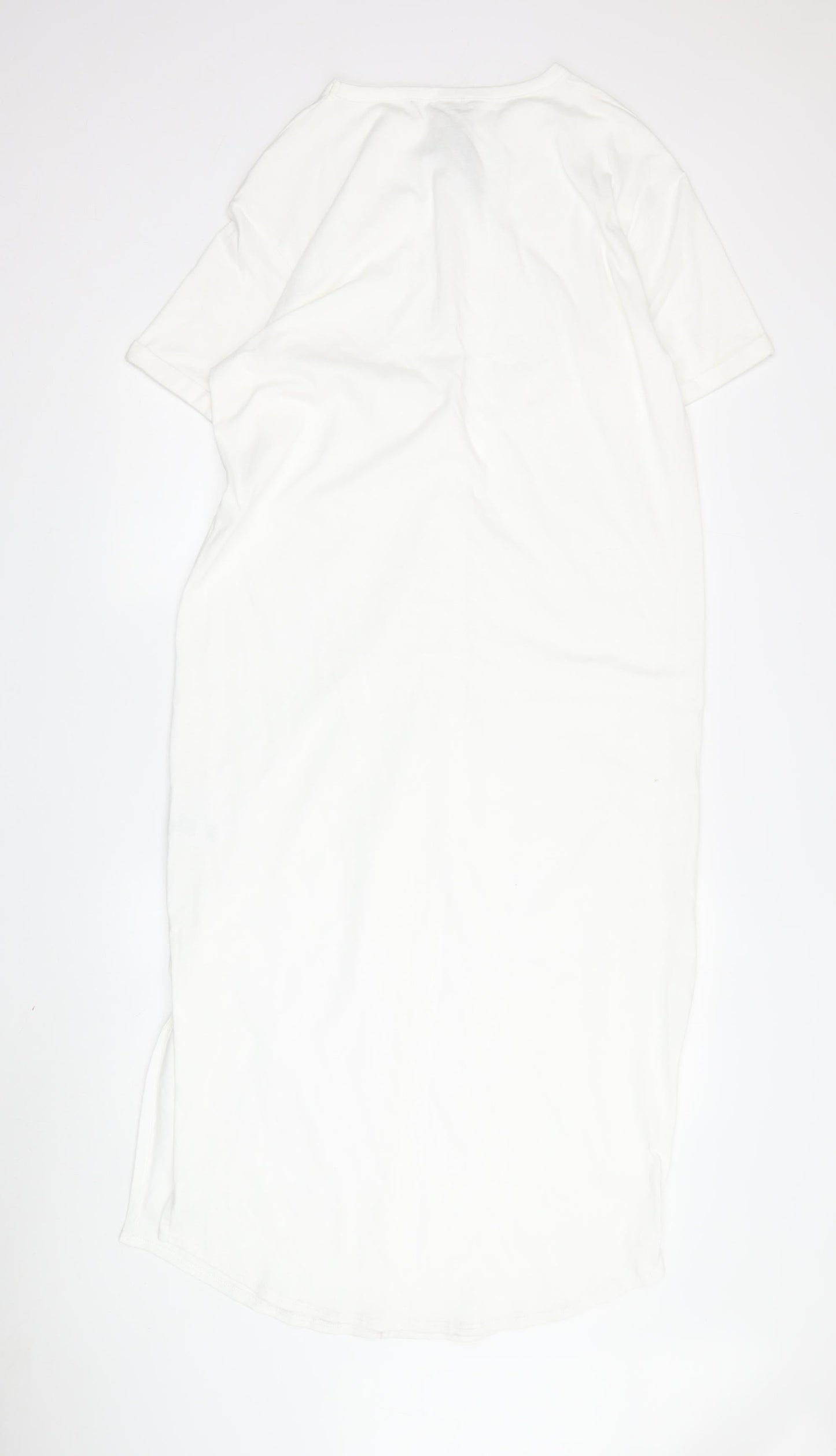 River Island Women’s White Dress Size 12 Cotton Casual