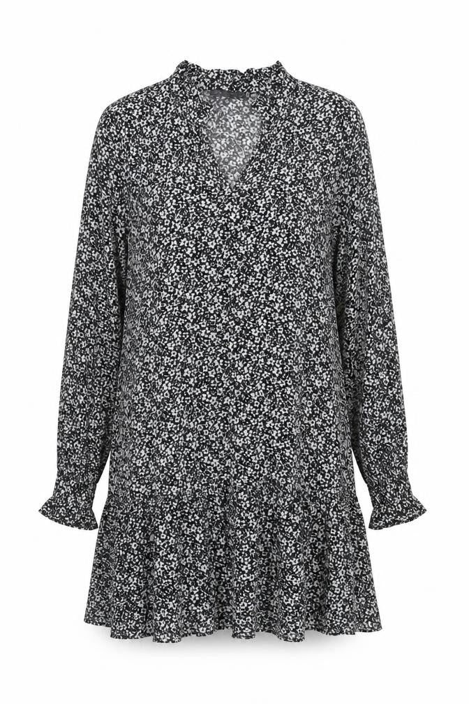 Marks & Spencer Floral Shift Dress, Size 12, Black