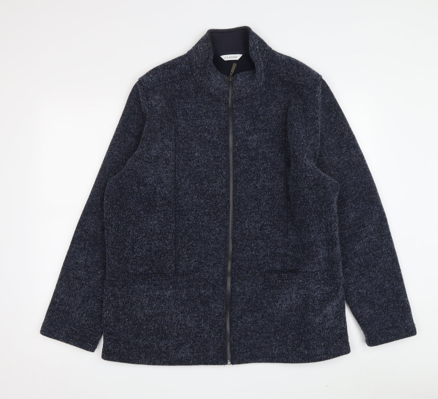 Marks and Spencer Women's Blue Tweed Jacket Size 16