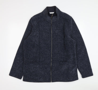 Marks & Spencer Women's Blue Tweed Jacket Size 16