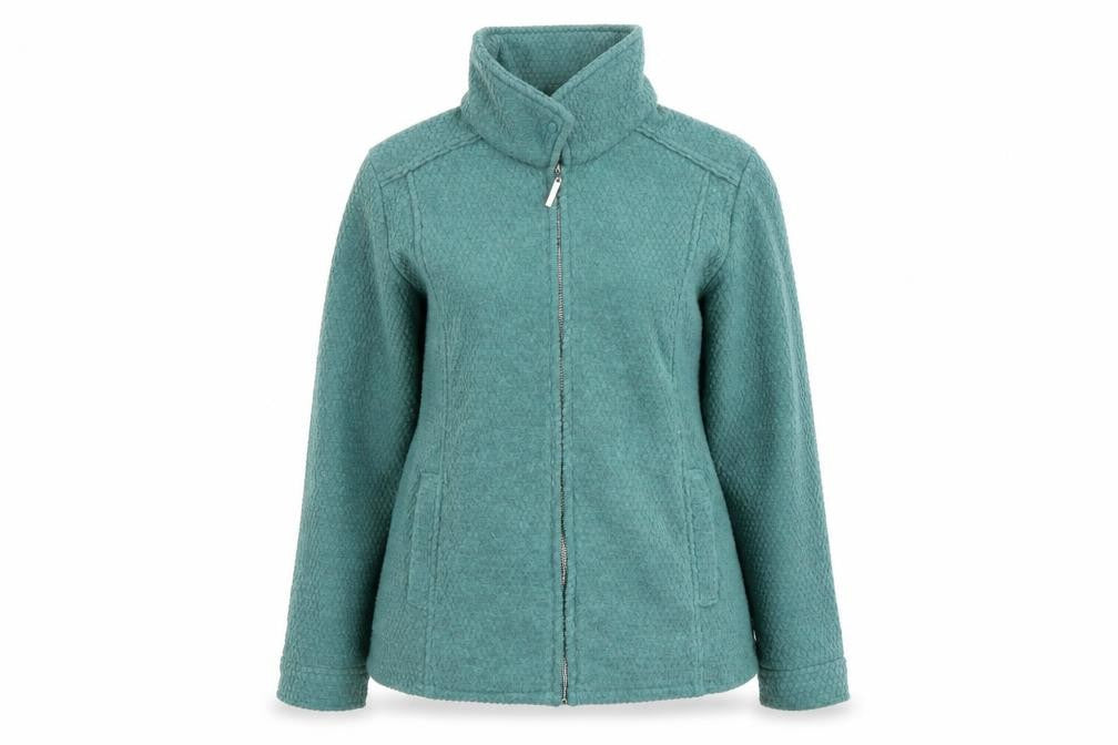 Classics Women's Green Wool Zip Jacket, Size 16