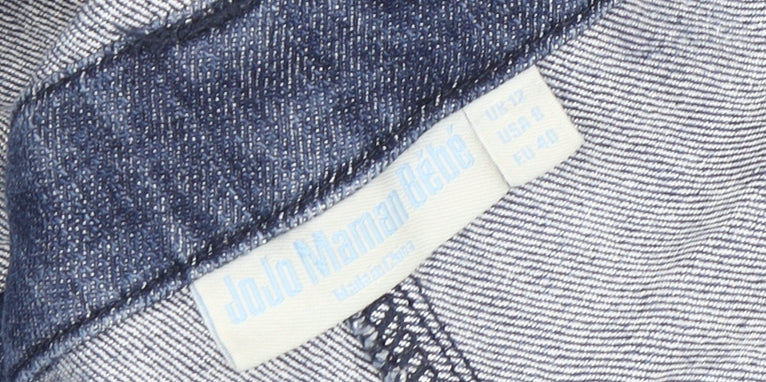 JoJo Maman Bébé Women's Blue Denim Dungaree, Size 12