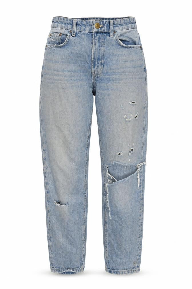 River Island Women's Blue Mom Jeans - Size L