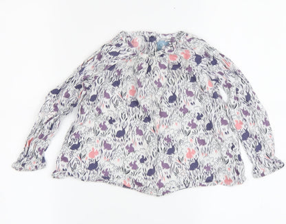 Additional front view of Baby Gap girls’ multicoloured floral blouse, 2 years, spring tunic