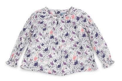 Front view of Baby Gap girls’ multicoloured floral blouse, 2 years, spring tunic