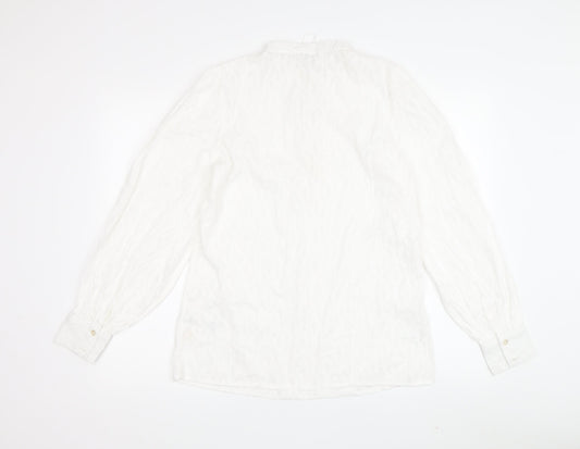 Michelle Keegan Women's White Tunic Blouse Size 10