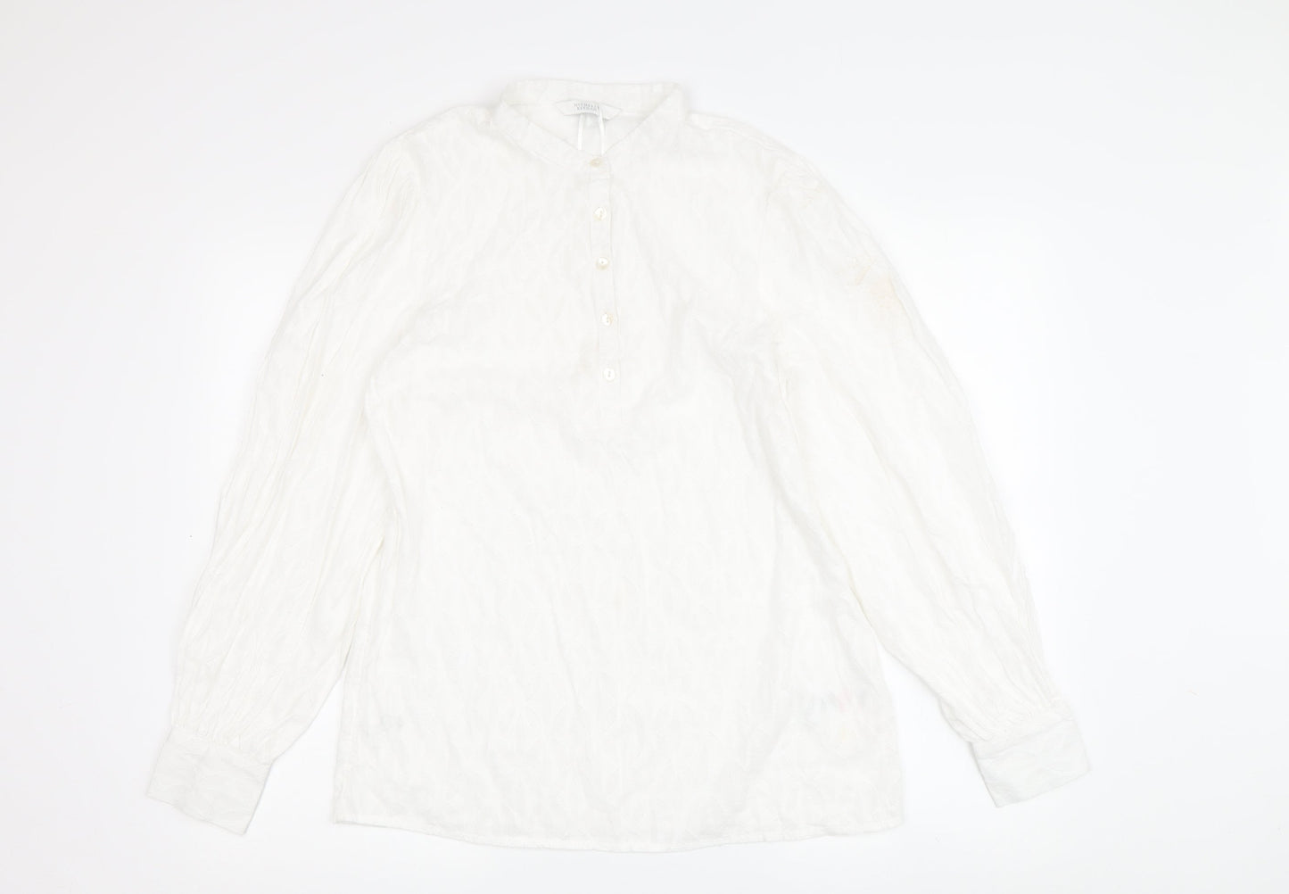 Michelle Keegan Women's White Tunic Blouse Size 10