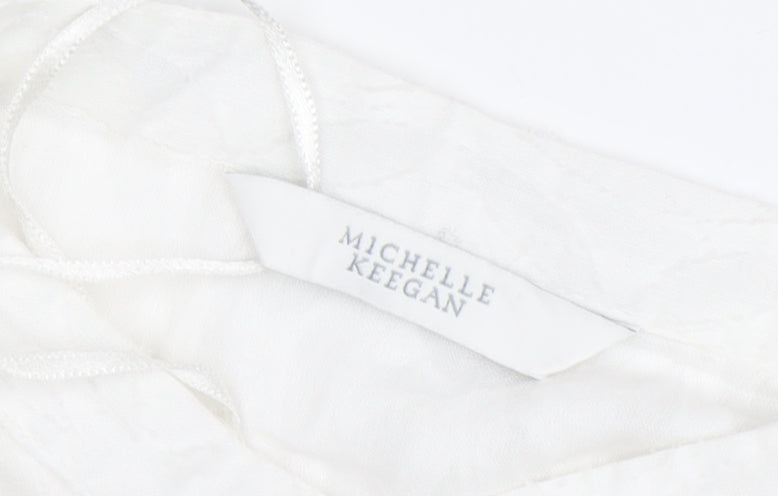 Michelle Keegan Women's White Tunic Blouse Size 10