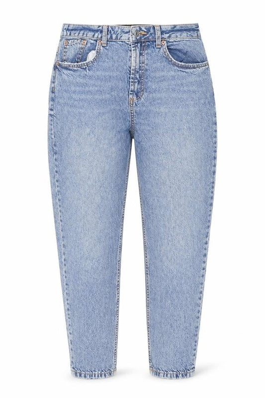 ASOS DESIGN Women's Blue Tapered Regular Fit Jeans