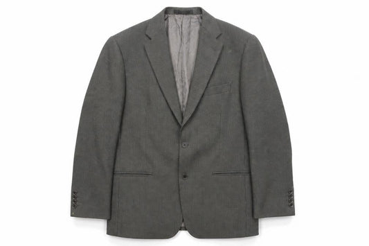 Impressions Men's Grey Check Blazer 42 Regular Wool Classic
