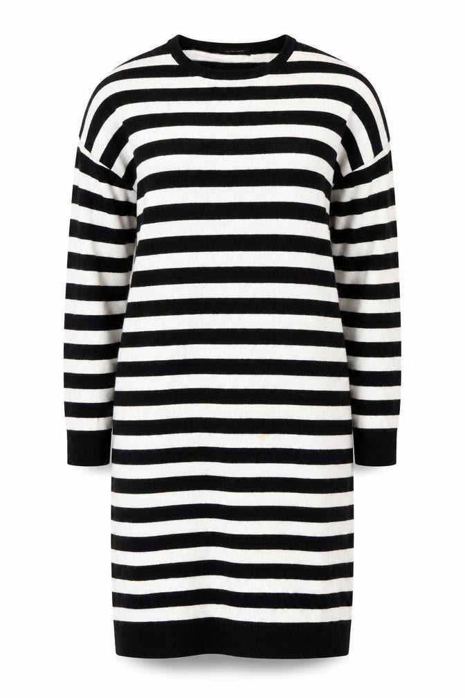 Jaeger Women's Black Striped Dress, M