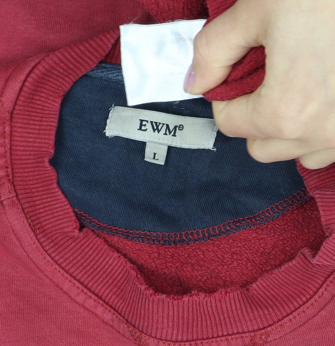 EWM Men's Red Pullover Sweatshirt L