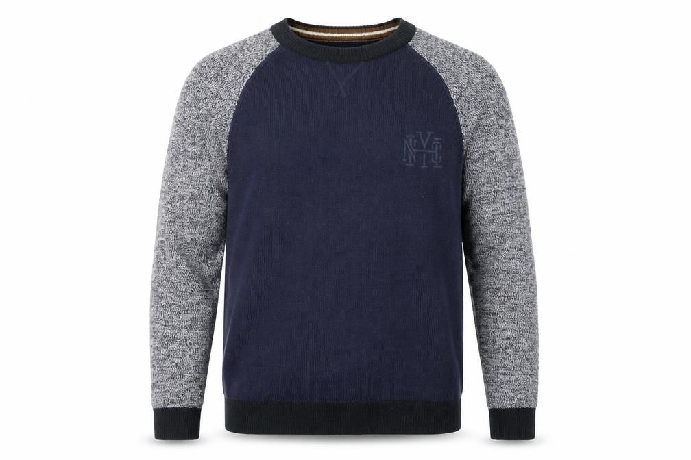 C&A Men's Blue Pullover Jumper L - Classic Style