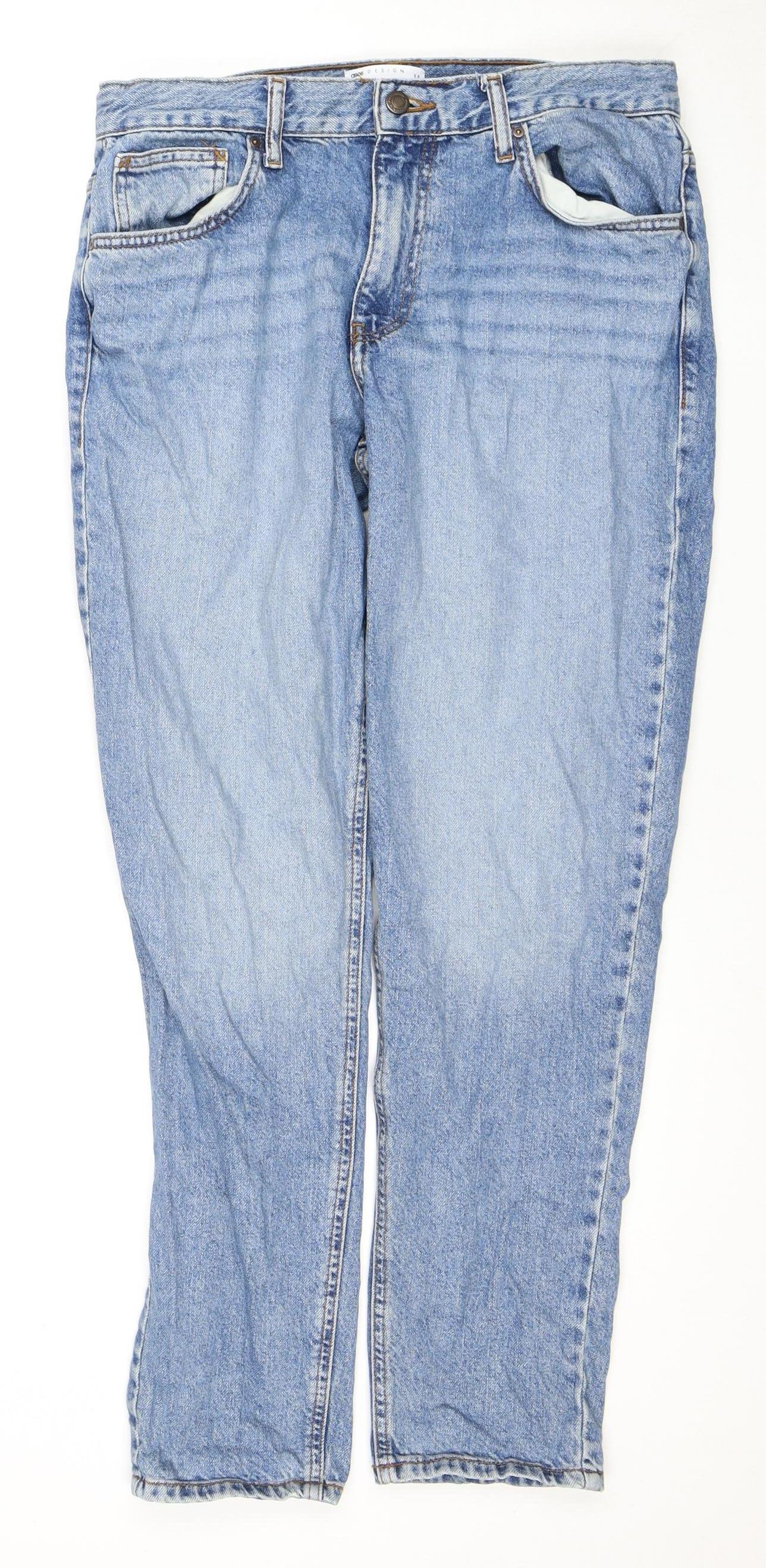 ASOS DESIGN Men's Blue Straight Jeans 32 Reg