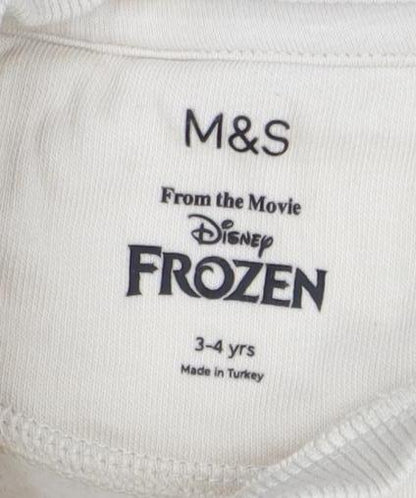 Marks & Spencer Girls Beige Frozen Hoodie Pullover